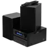 Mini sistema de alta fidelidade estéreo Adler AD 1917 — Bluetooth V5.3, CD/USB/MP3, 2×25 W RMS, sintonizador FM, equalizador de 4 bandas, AUX, preto