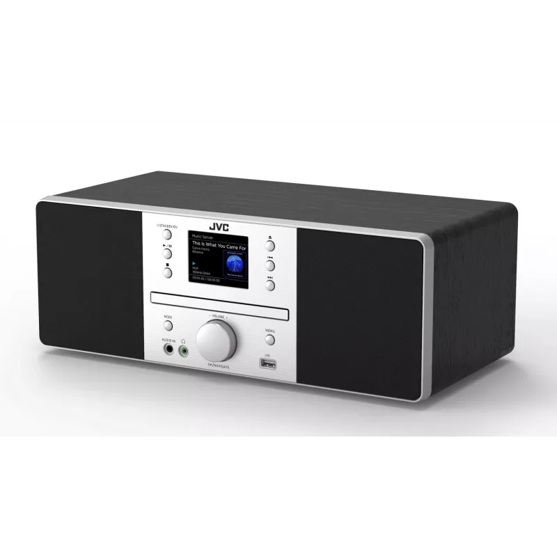 JVC RD-E874B Sistema de áudio All-in-One, rádio Internet/DAB+/FM, CD, Bluetooth, 20 W, preto
