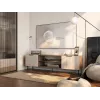 Móvel de TV Cama ALMERA 180,5×42×52,5 cm nogueira/cashmere – superfície em aglomerado, moldura nogueira