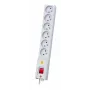 Lestar LX 610 Extensão com proteção contra sobretensões, 6 tomadas, 1,5 m, Cinzento