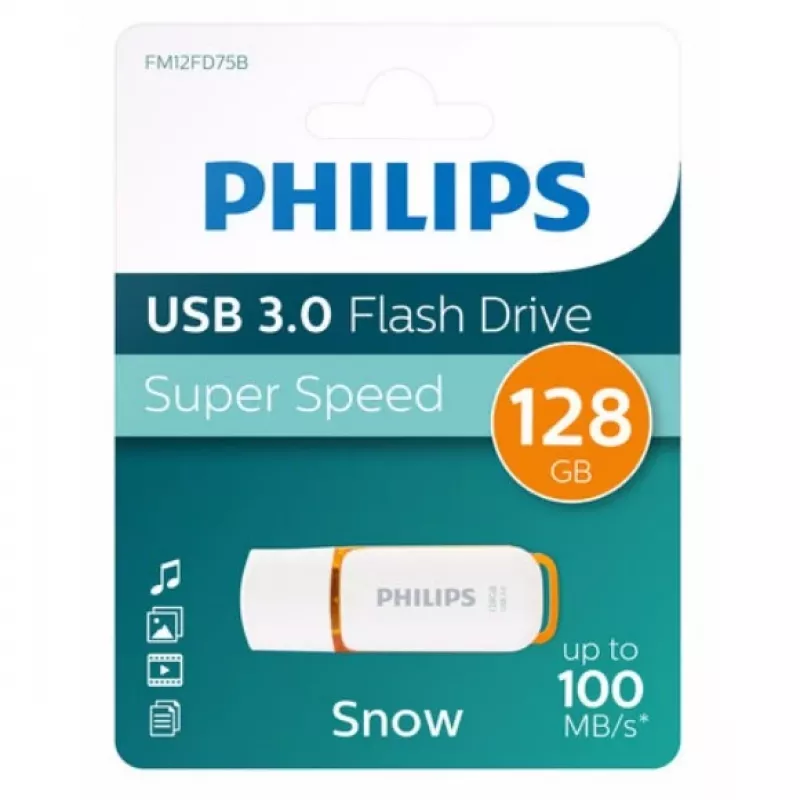 Philips FM12FD75B/00 pen drive 128 GB USB Type-A 3.2 Gen 1 (3.1 Gen 1) laranja, branco