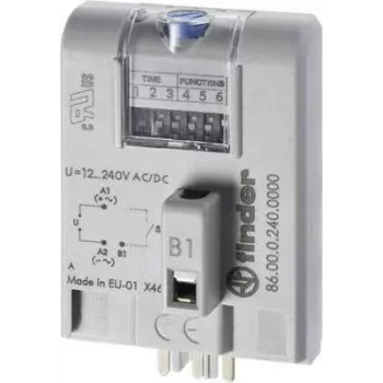 Módulo de tempo industrial Finder, série 86.00 86.00.0.240 12 - 240 V DC/AC (86.00.0.240)