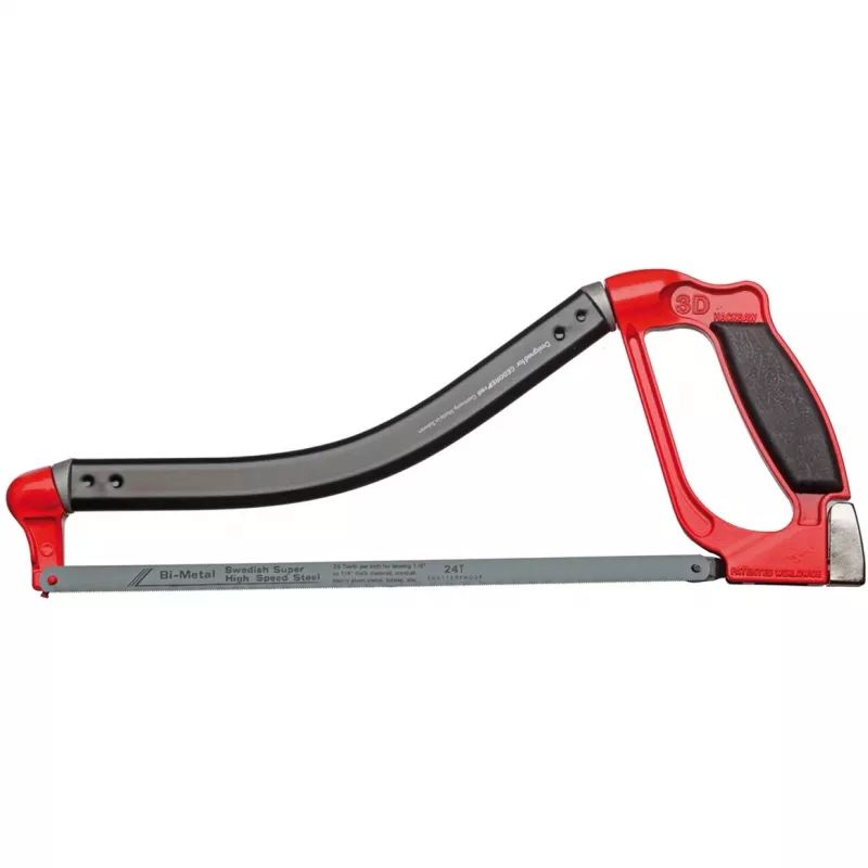 Serra multifunções vermelha, comprimento da lâmina 300 mm, serra de arco vermelho/preto