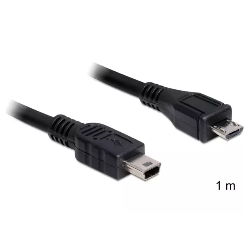 Cabo USB DeLOCK 83177 1 m Micro-USB B Mini-USB B Preto