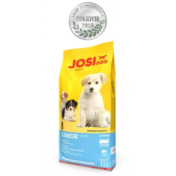 Comida seca para cães JOSERA JosiDog Junior — 15 kg, frango, 25 % proteína, 13 % gordura, para cães jovens, apoio às articulações e digestão