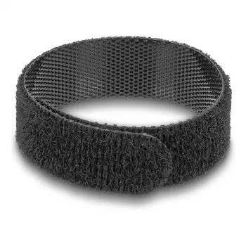 DeLOCK Fita adesiva de velcro para leitor de anel preto 9 mm x 160 mm