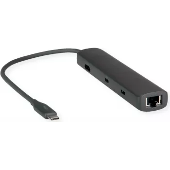 Docking station ROLINE 12021124 USB 3.2 Gen 1 Type-C cinzento com fios
