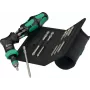 Chave de fendas de roquete Wera Kraftform Kompakt Pistol RA‑R 2 com 13 bits, design compacto de punho de pistola com roquete