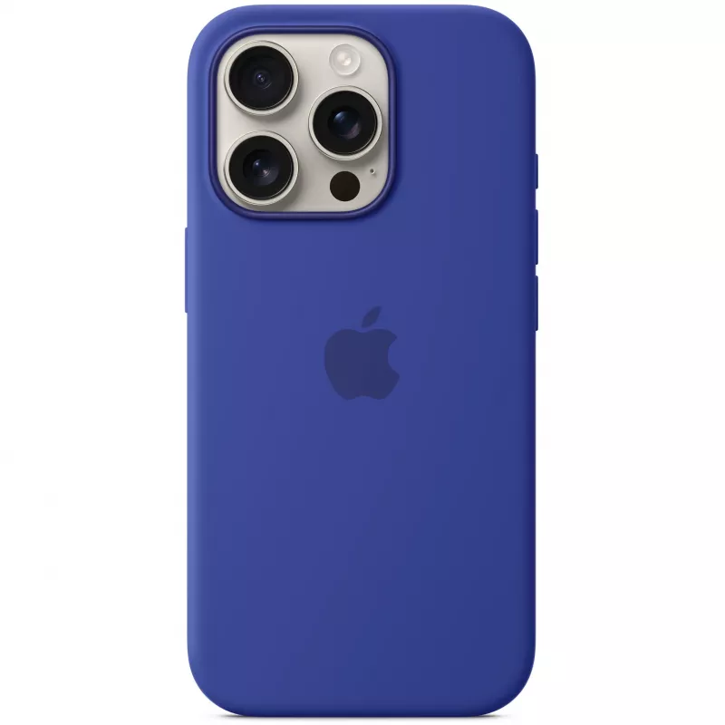 Capa de silicone Apple iPhone 16 Pro MagSafe ultramarino
