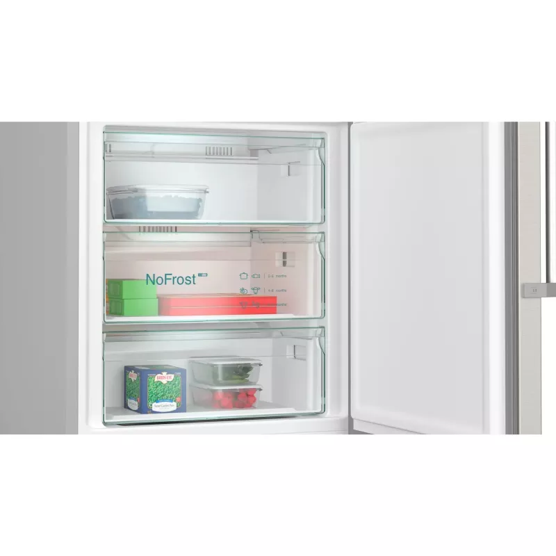 Siemens iQ500 KG49NAIBT combinado frigorífico-congelador independente 440 L aço inoxidável