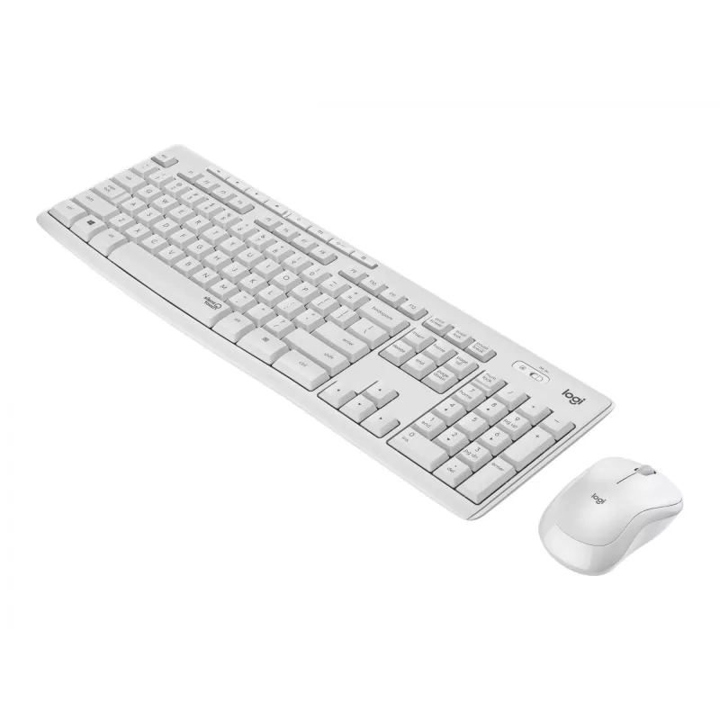 Logitech MK295 Silent - Conjunto de teclado e rato - Sem fios - 2,4 GHz - Italiano - branco creme