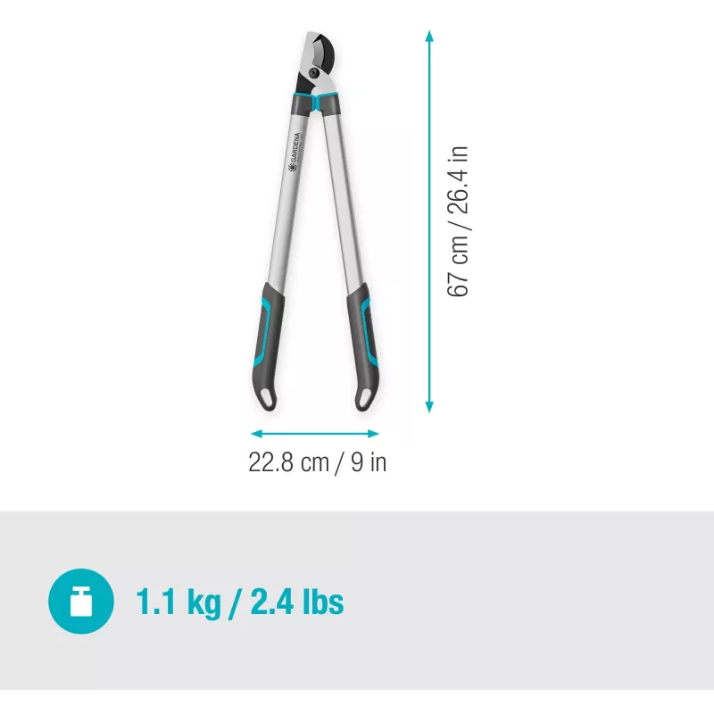 Gardena tesoura de poda EasyCut L cinzento/turquesa 50cm (12031-88)