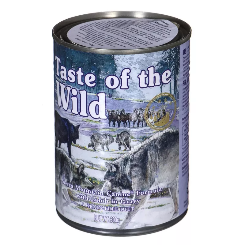 TASTE OF THE WILD Sierra Mountain - Alimento húmido para cães - 390 g
