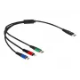 Cabo de carregamento USB DeLOCK 3-em-1 USB Type-C Lightning Micro USB 30 cm