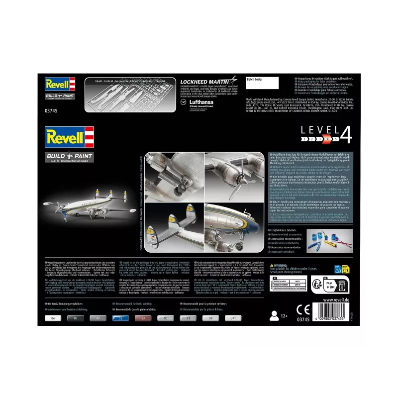 Maquete em plástico REVELL Lockheed L.1049G Super Constellation Lufthansa