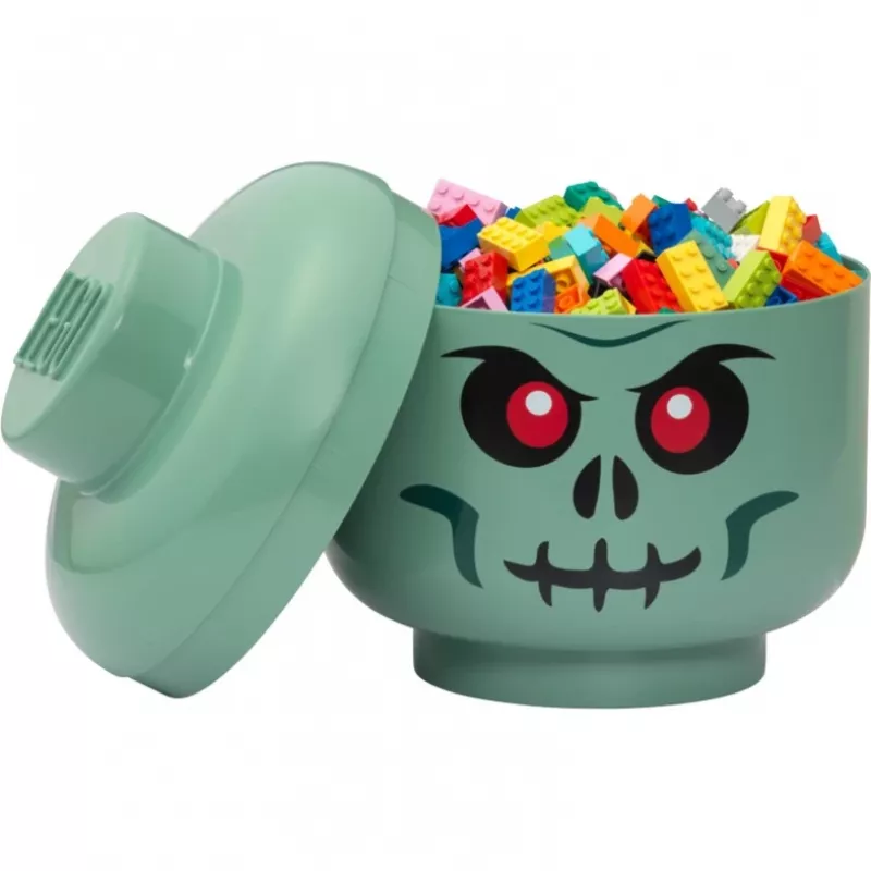 LEGO Storage Head Skeleton, caixa de arrumação preto/vermelho, grande