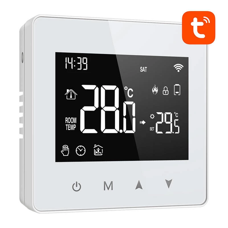 Termostato inteligente Avatto ZWT198 ZigBee TUYA – termostato ambiente com ligação ZigBee, modelo ZWT198