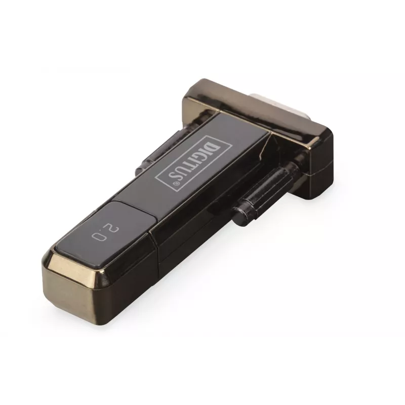 DIGITUS conversor USB 2.0 para série DSUB 9M incl. cabo USB-A 80 cm chipset FTDI USB 2.0 para RS232 (FT232RL)