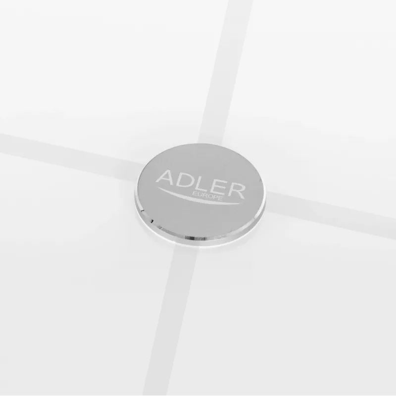 Balança de casa de banho Adler AD 8187 — peso máx. 180 kg, precisão 100 g, medição de IMC, branco