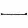 Patch panel 1U LANBERG PPKS-1124-B, 24 portas, 1U, ABS, preto, 482,6×44,5×154 mm