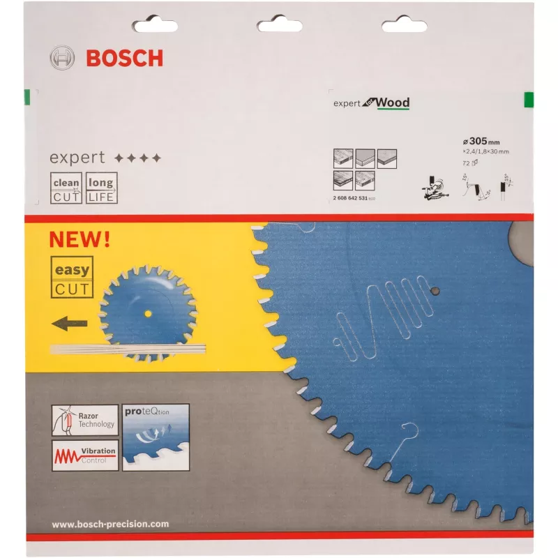 Bosch Expert for Wood disco de serra circular 2608642531, 305 mm, 72 dentes, furo de 30 mm