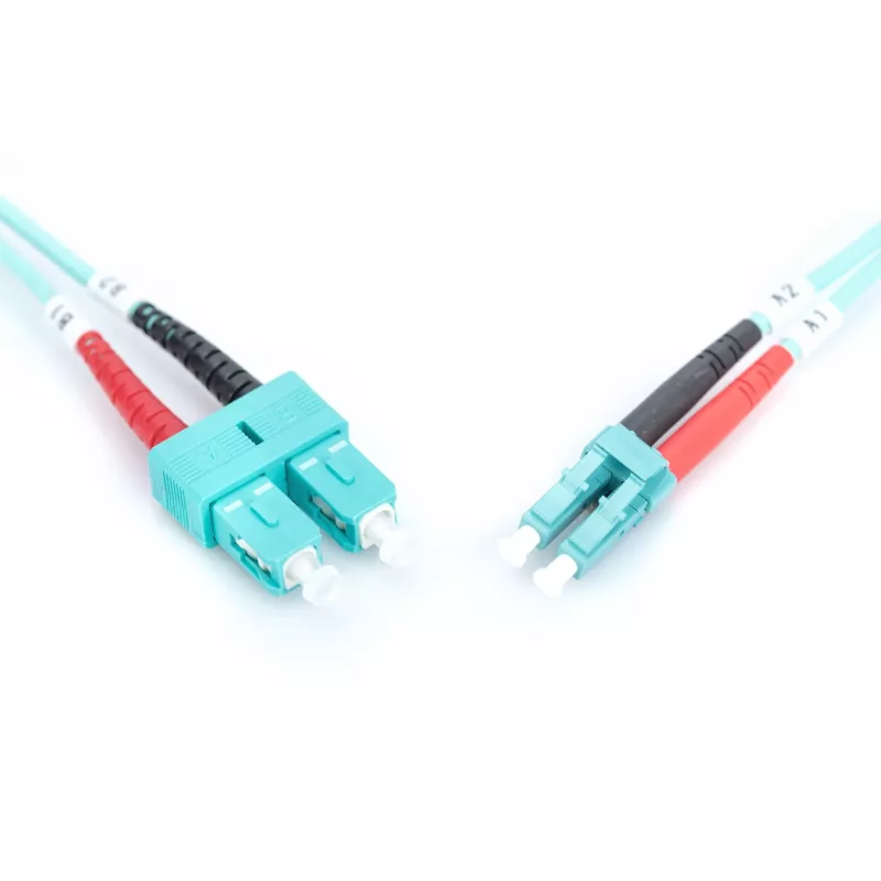 Cabo de patch de fibra ótica Digitus OM3 LC/SC 1 m
