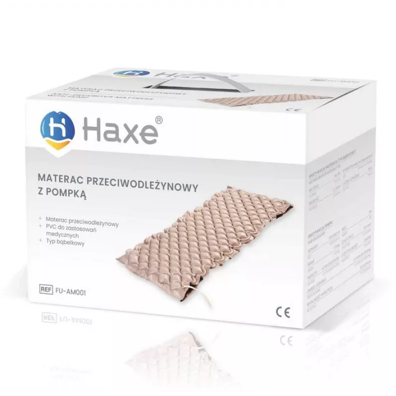 Colchão anti-escaras Haxe FU-AM0001 individual PVC, normal 2000×900×70 mm, 130 células, bomba elétrica