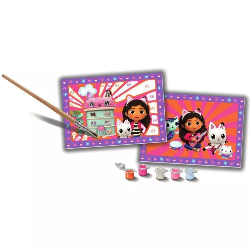 Pintar por números júnior - DreamWorks Gabby's Dollhouse (2 designs)