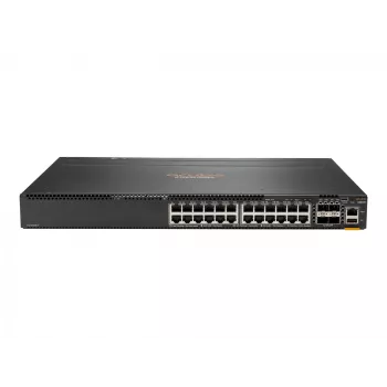 HPE Aruba 6300M - Switch - L3 - gerido - 24 x 10/100/1000 + 4 x 1 Gigabit / 10 Gigabit / 25 Gigabit / 50 Gigabit SFP56 (Uplink / Stacking) - Frente e lado para trás - montagem em rack
