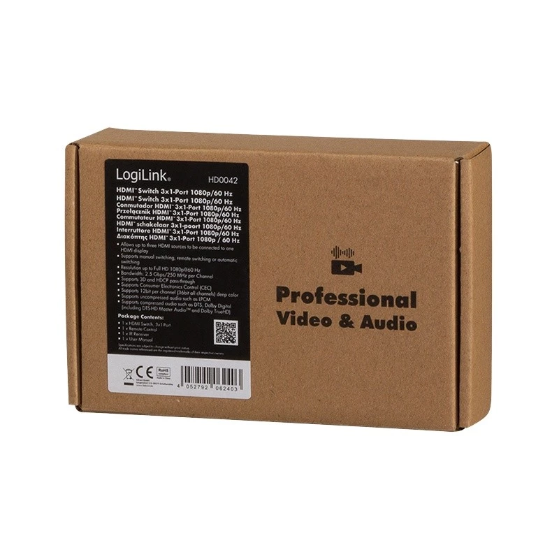 Switch de vídeo HDMI LogiLink HD0042