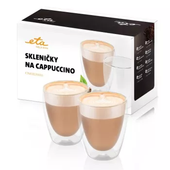 Copos de cappuccino Eta 240 ml transparente vidro borossilicato
