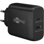 Carregador para dispositivos móveis Goobay 65411 Auscultadores - Smartphone - Tablet preto AC Carregamento rápido Interior (65411)