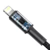 Cabo trançado de alta densidade Baseus Type-C para Lightning, PD, 20W, 1m (preto)