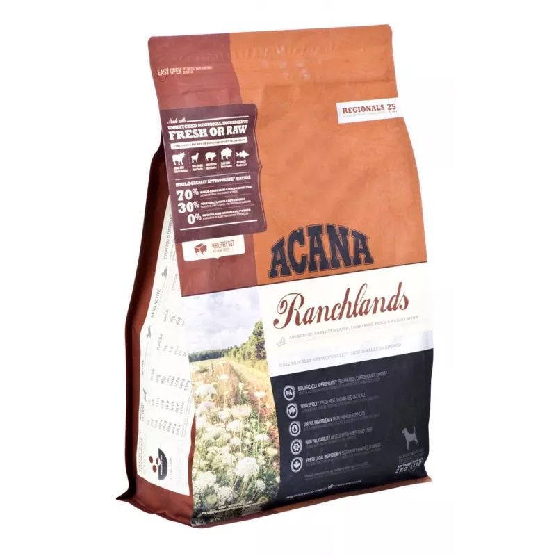 ACANA Highest Protein Ranchlands Dog - ração seca para cães - 2 kg