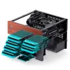 Caixa Microtower Jonsbo N4 preta Aço robusto Caixa de PC compacta