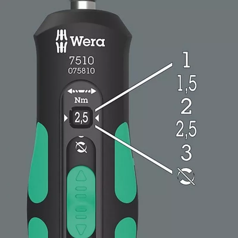 Wera 7510 Kraftform Safe-Torque Speed chave de fendas dinamométrica, 1-3 Nm, 1/4″