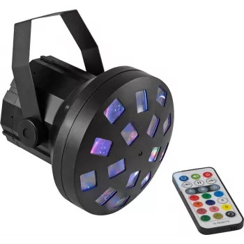 Luz de efeito LED EUROLITE Mini Z-20 USB — 7 cores, projetor de palco compacto alimentado por USB