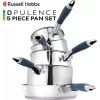 Conjunto de panelas Russell Hobbs RH01179EU, 5 peças, azul