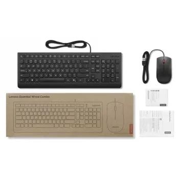 Conjunto de teclado e rato com fios Lenovo Essential