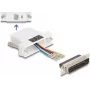 Conjunto de montagem DeLOCK D-Sub 25 pinos macho para RJ12 fêmea preto