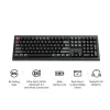 Teclado mecânico Full-Size (100%) Keychron V6 Ultra 8K — QWERTY, Bluetooth, RGB LED, preto