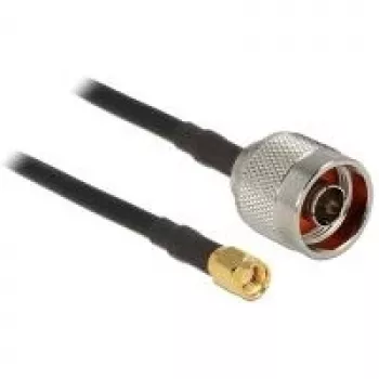 Cabo coaxial CFD200 DeLOCK 88939 1,5 m RP-SMA preto