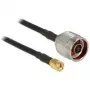Cabo coaxial CFD200 DeLOCK 88939 1,5 m RP-SMA preto