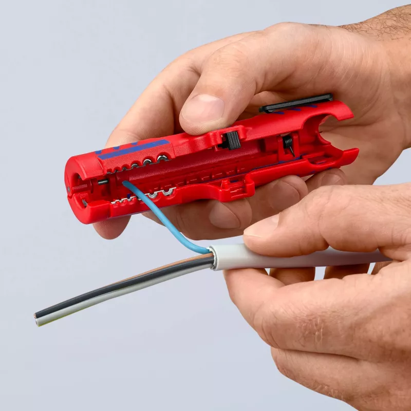 Descarnador de cabos Knipex 16 85 125 SB azul, vermelho