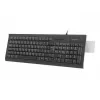Teclado completo com fios NATEC MORAY Home/Office USB QWERTY US International preto, 104 teclas, teclado numérico