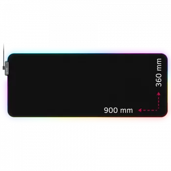 Lorgar Steller 919, tapete de rato gaming, superfície de alta velocidade, base de borracha antiderrapante, retroiluminação RGB, ligação USB, suporte Lorgar WP Gameware, tamanho: 900mm x 360mm x 3mm, peso 0,635 kg