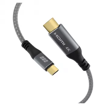 Cabo USB-C para HDMI EFB Elektronik 4K30Hz cinzento - Cabo - Digital/Dados (USB-HDMI-00001)