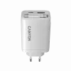 Carregador CANYON OnCharge 65RC com cabo USB-C integrado 65W, 1x PD, 1x QC, ficha EU, branco