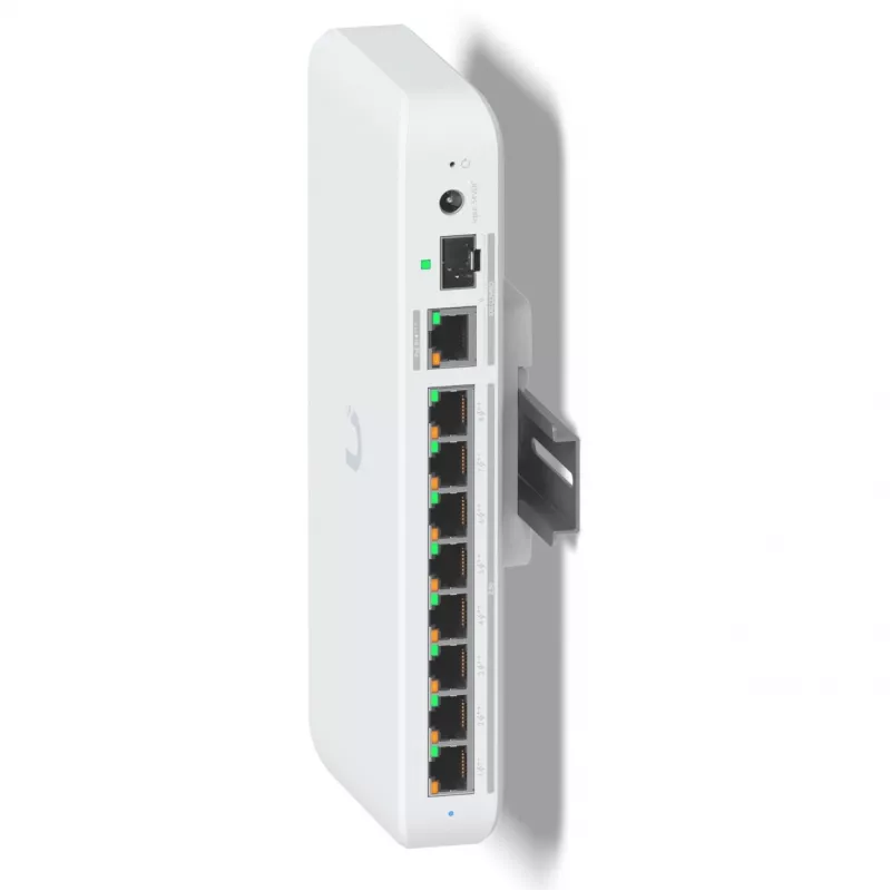 Suporte para calha DIN Ubiquiti UACC-Switch-DIN para switches UniFi Compact, branco