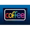 Letreiro luminoso LED néon ActiveJet AJE-NEON COFFEE, multicolor, USB 5V, montagem à superfície, moldura em plástico AS